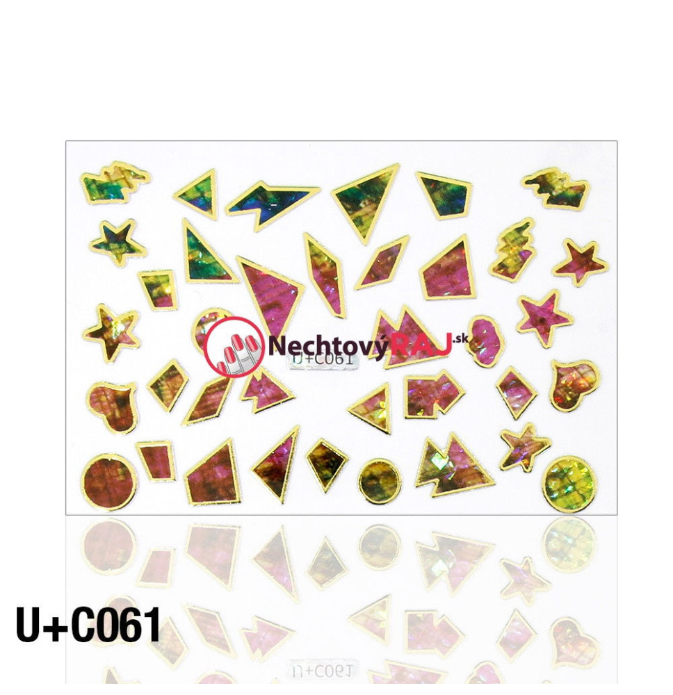 3D nálepky na nechty C061