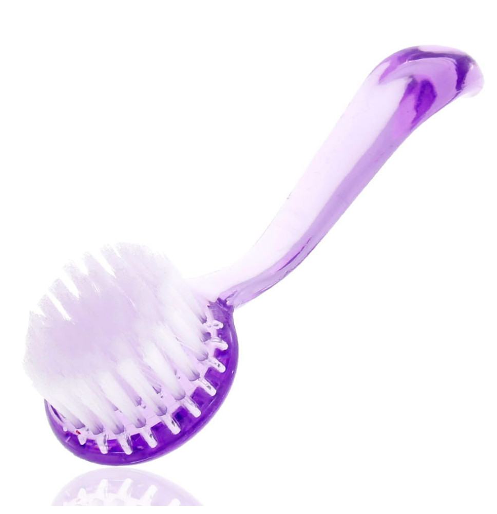 Kefka okrúhla s rúčkou na oprašovanie fialová