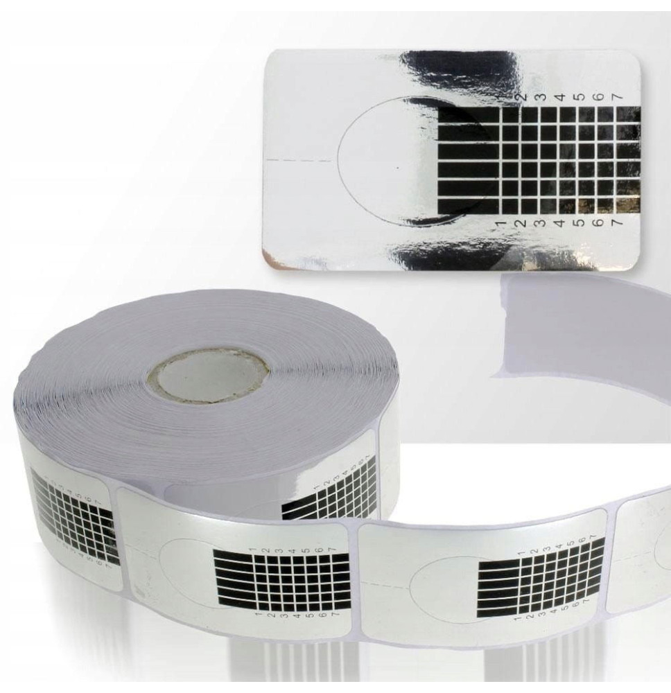 Šablóny na nechty strieborné 500 ks