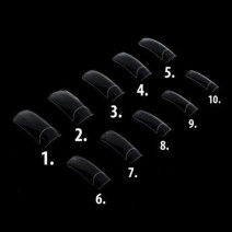 Priesvitné tipy č.10 60 ks - dlhá zarážka