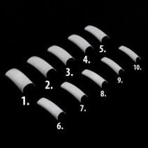 Biele tipy č.9 60 ks - krátka zarážka