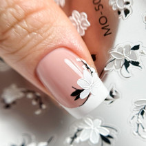 5D samolepiace nálepky na nechty s kvetinovým motívom MO-503