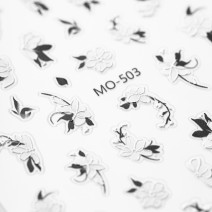 5D samolepiace nálepky na nechty s kvetinovým motívom MO-503