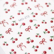 5D samolepiace nálepky na nechty s čerešňovým motívom MO-272