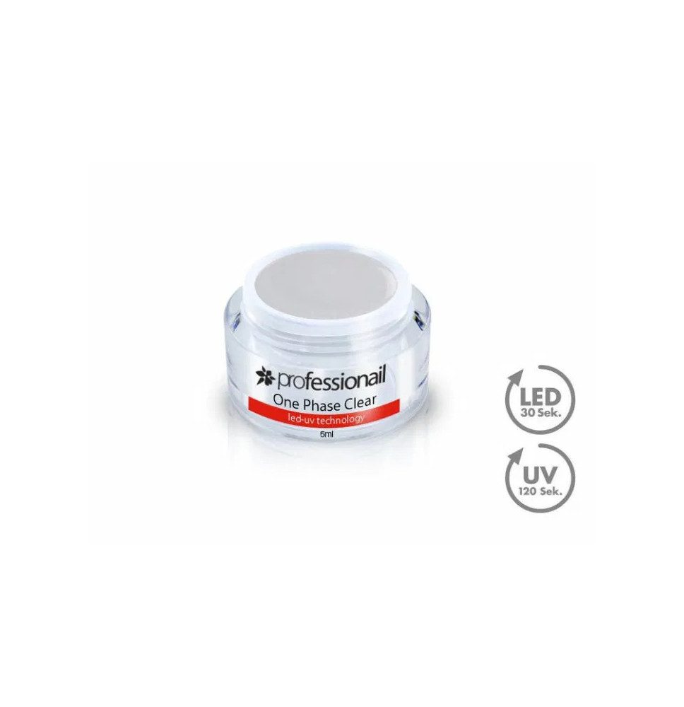 LED-UV GÉL JEDNOFÁZOVÝ ČÍRY 5ML PROFESSIONAIL