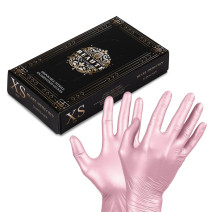 Jednorazové nitrilové rukavice Beaute Luxe XS ružové