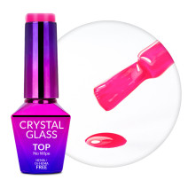 Molly Nails farebný vrchný lak Crystal Glass ružový 10g