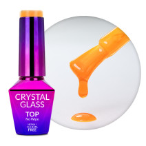Molly Nails farebný vrchný lak Crystal Glass oranžový 10g