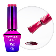 Molly Nails farebný nadlak Crystal Glass Malina 10g