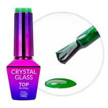 Molly Nails farebný vrchný lak Crystal Glass zelený 10g