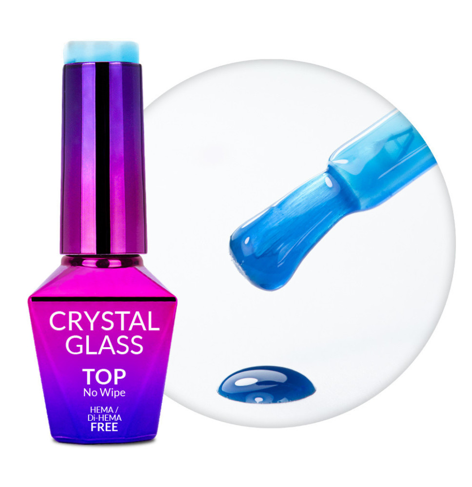 Molly Nails farebný vrchný lak Crystal Baby Blue 10g