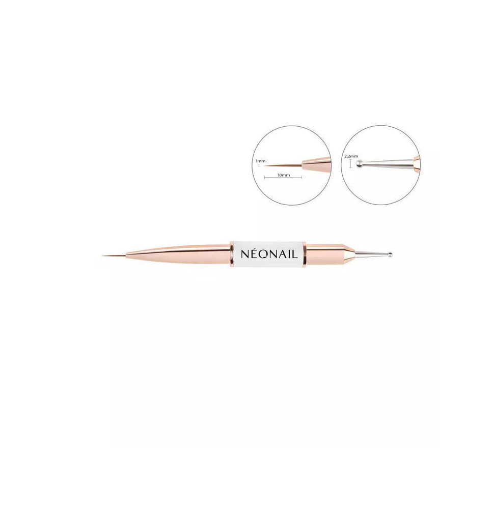 Neonail štetec na zdobenie obojstanný