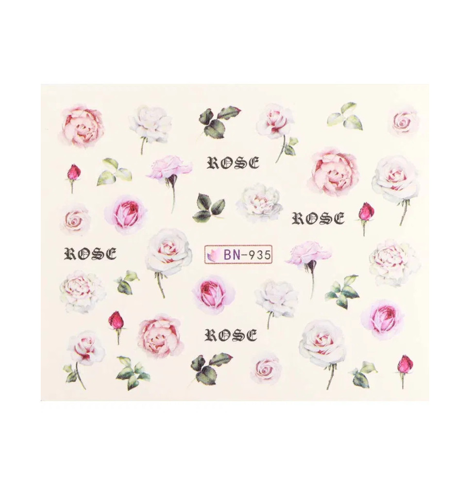 Vodonálepky s motívmi kvetov BN-935