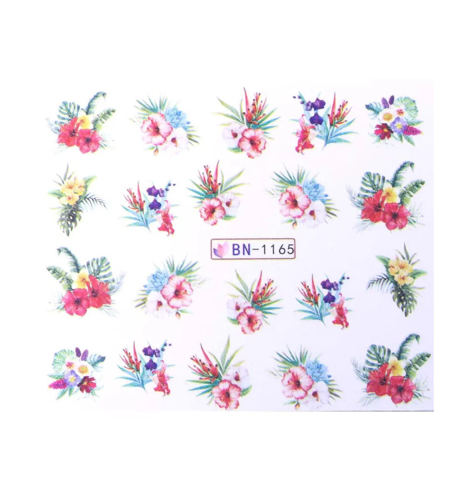 Vodonálepky s motívom kvetov BN-1165