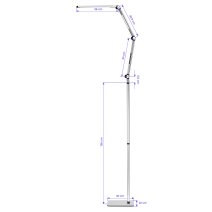 LED lampa na jogu 22W strieborná