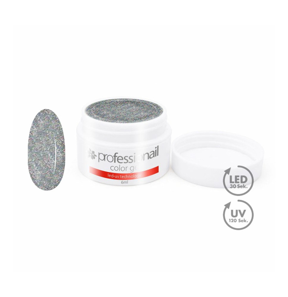 FAREBNÝ LED-UV GÉL 5ML PROFESSIONAIL Galaxy Holo Silver