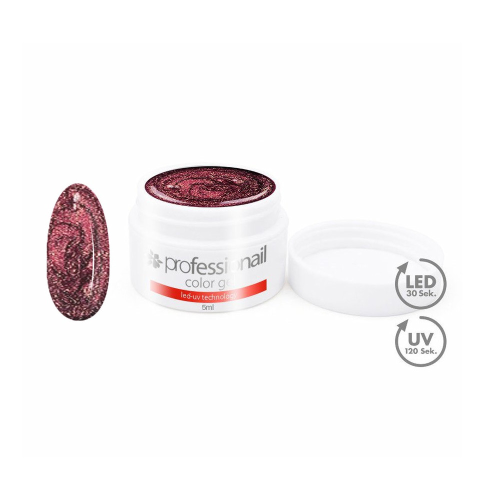 Farebný LED-UV gél 5ml Professionail Glitter Gold