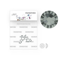 Swarovski kryštáliky SS5 Black Diamond - 50 kusov