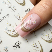 Samolepiace nálepky na nechty s kvetmi JO-2719