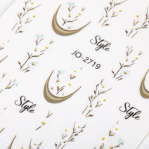 Samolepiace nálepky na nechty s kvetmi JO-2719