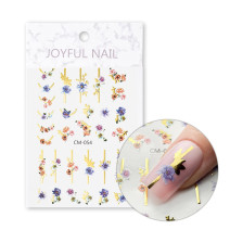 Samolepiace nálepky na nechty s kvetmi CM-054