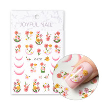 Samolepiace nálepky na nechty s kvetmi JO-2715