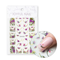 Samolepiace nálepky na nechty s kvetmi CM-052