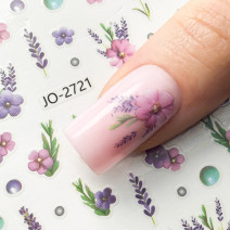 Samolepiace nálepky na nechty s kvetmi JO-2721