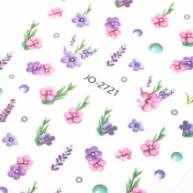 Samolepiace nálepky na nechty s kvetmi JO-2721