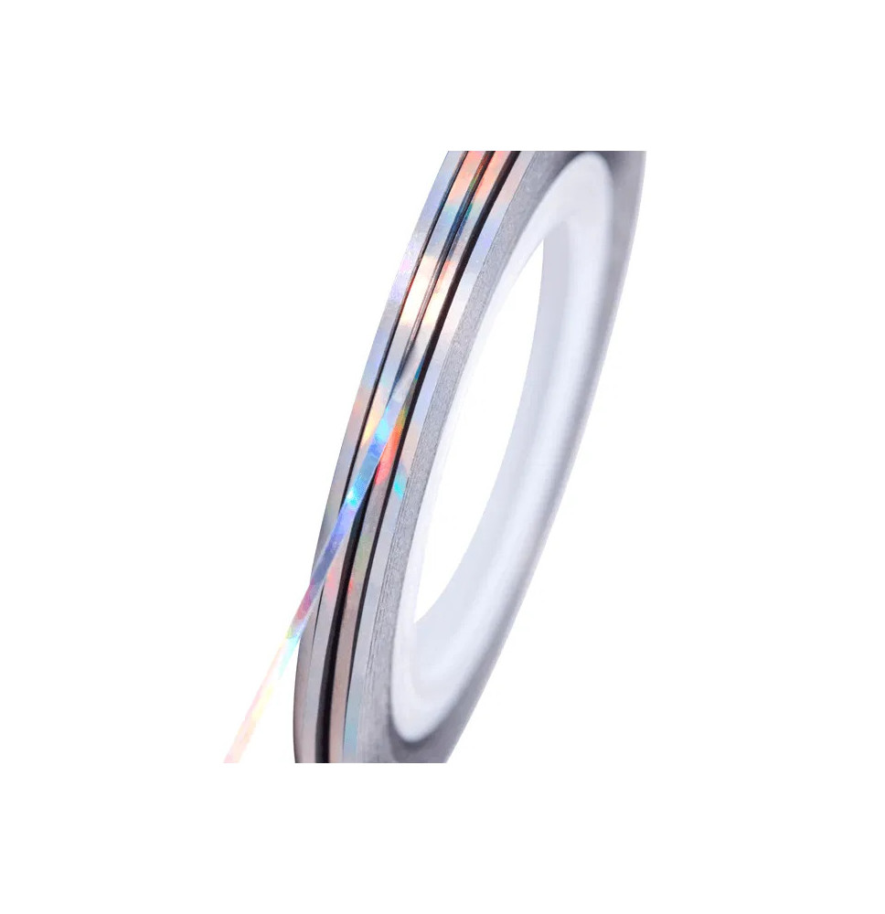 NeoNail zdobiaci pásik strieborný holografický