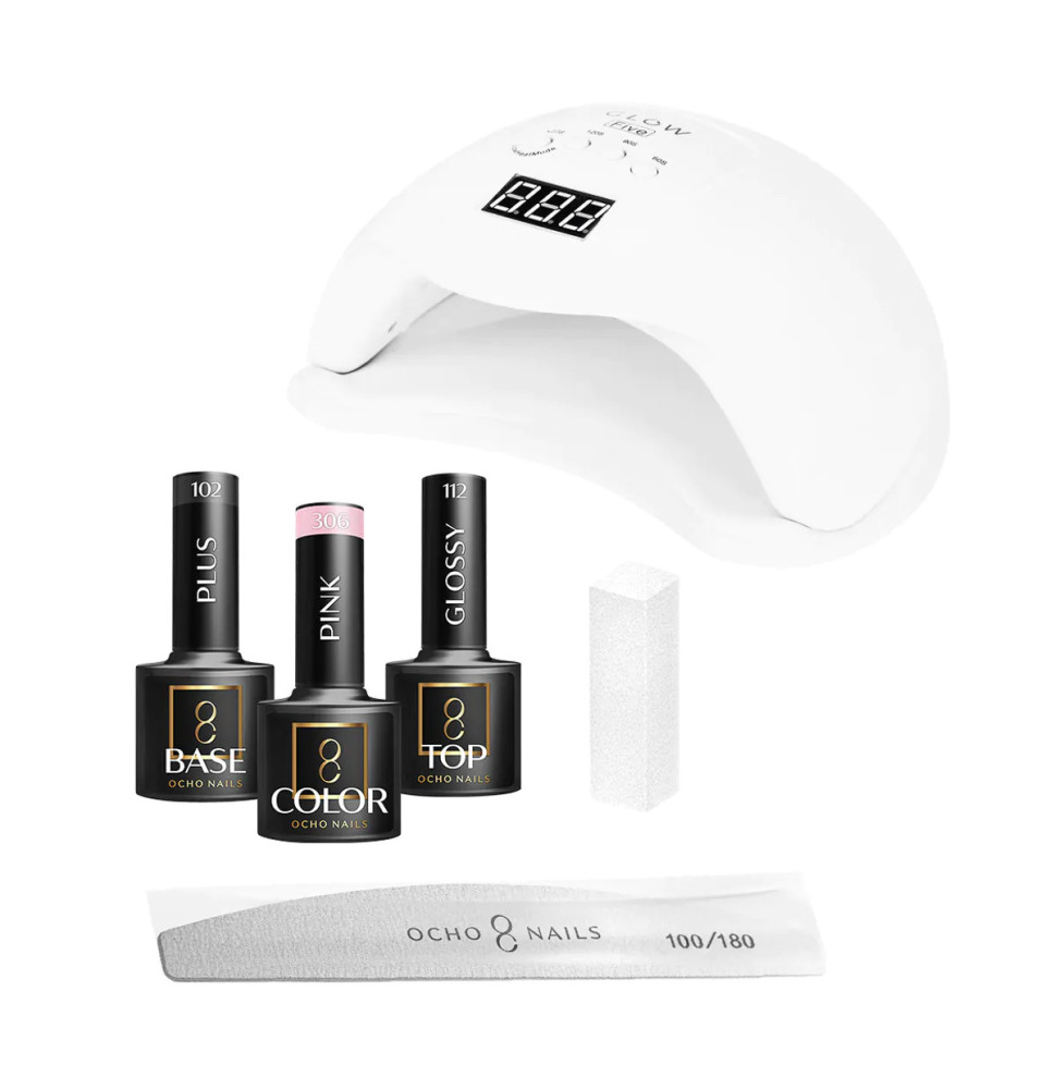Štartovacia sada OCHO NAILS 8 s lampou 48W