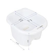 Masážna miska na pedikúru s valčekmi v bielej