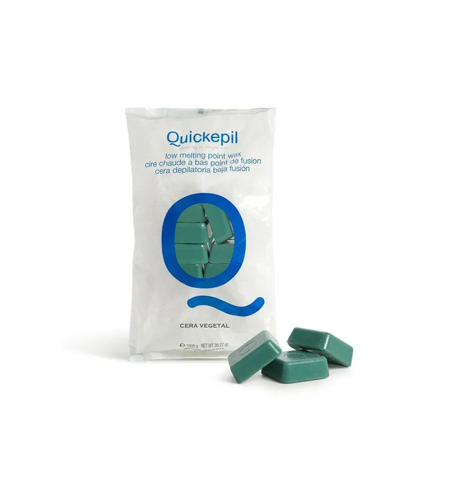 Quickepil bezpáskový vosk na depiláciu zelený 1kg