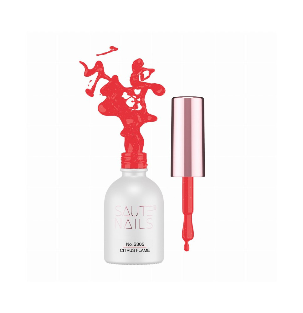 Gél lak na nechty Saute Nails S305 Citrus Flame 8ml