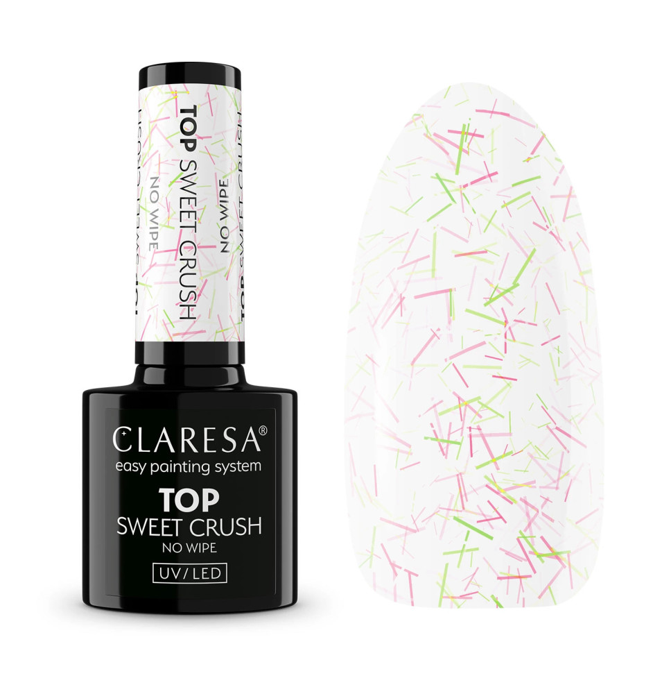 Gél lak CLARESA Top Sweet Crush No Wipe 5g