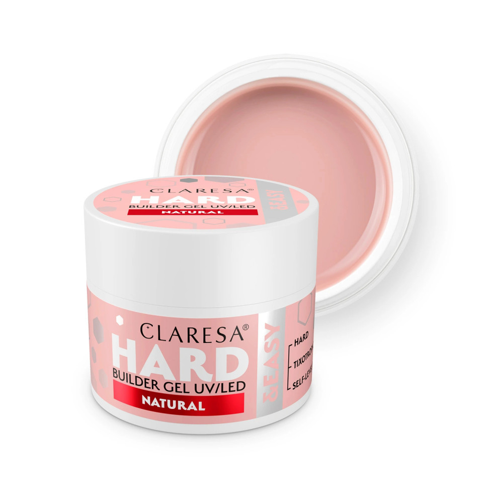 CLARESA STAVEBNÝ GÉL NA NECHTY HARD&EASY NATURAL 45g