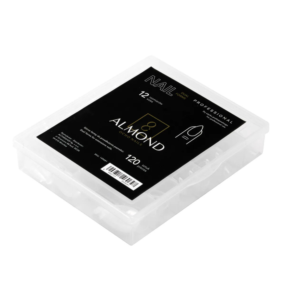 Ocho Almond dual formy na nechty číre 120ks