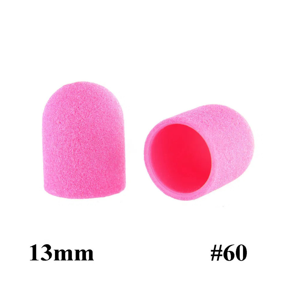 Brúsne klobúčiky ružové 10ks zrnitosť 60  primer 13mm