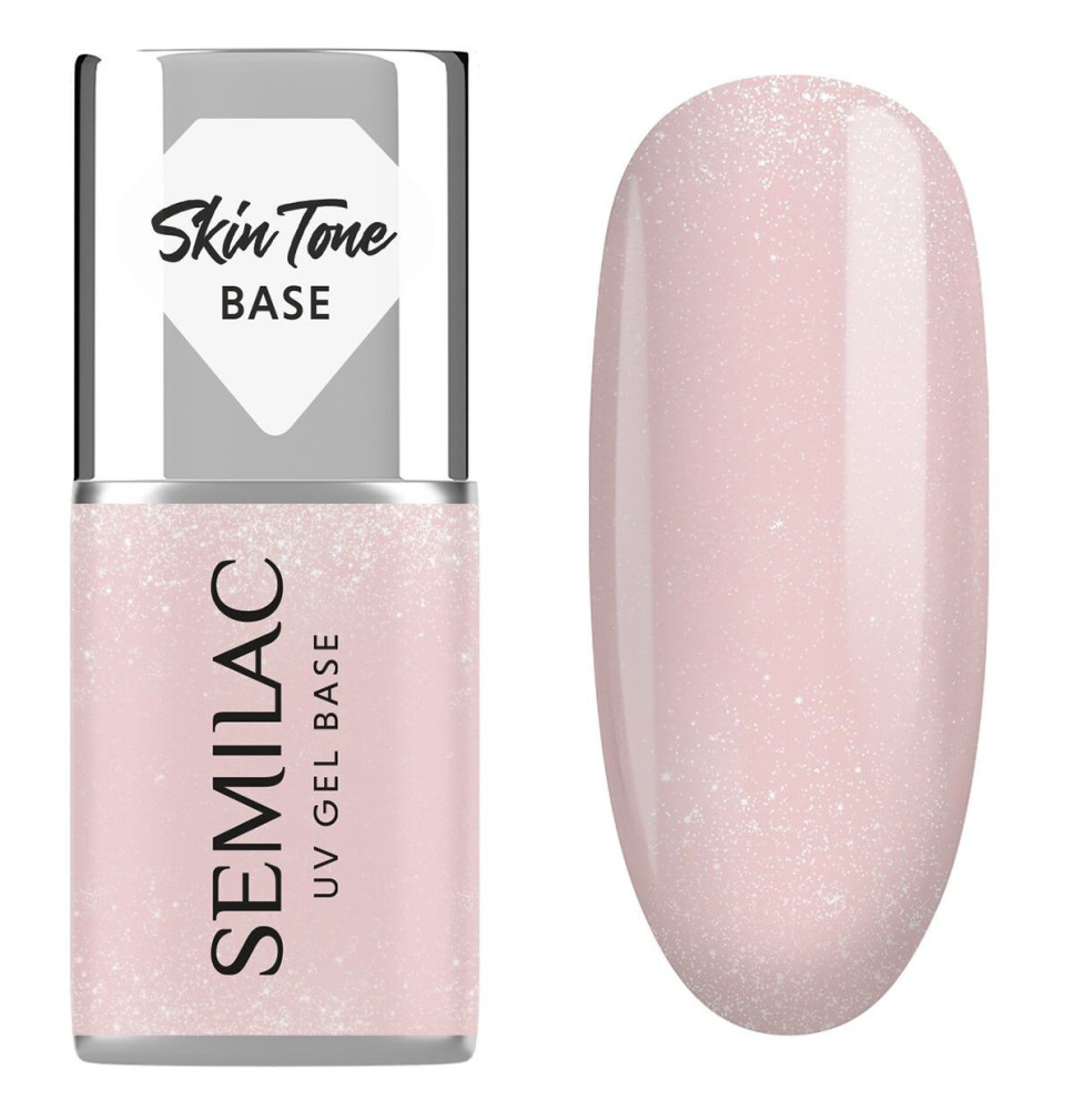 Semilac - Cover Báza Glitter Beige 7 ml