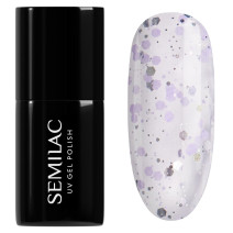 Semilac gél lak 925 Silver & Violet Drops 7ml