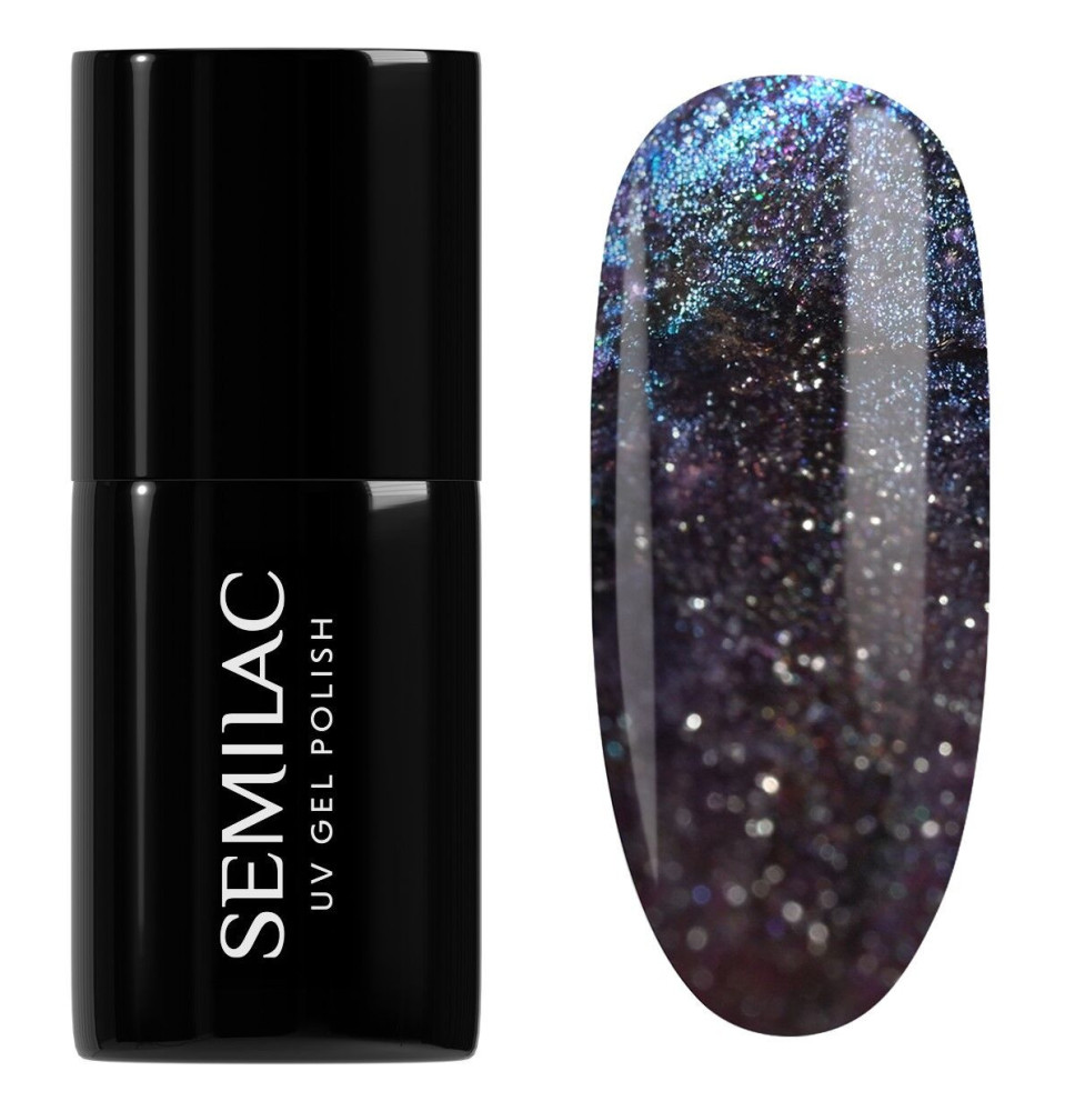 Semilac gél lak Grey Holo 828 7ml