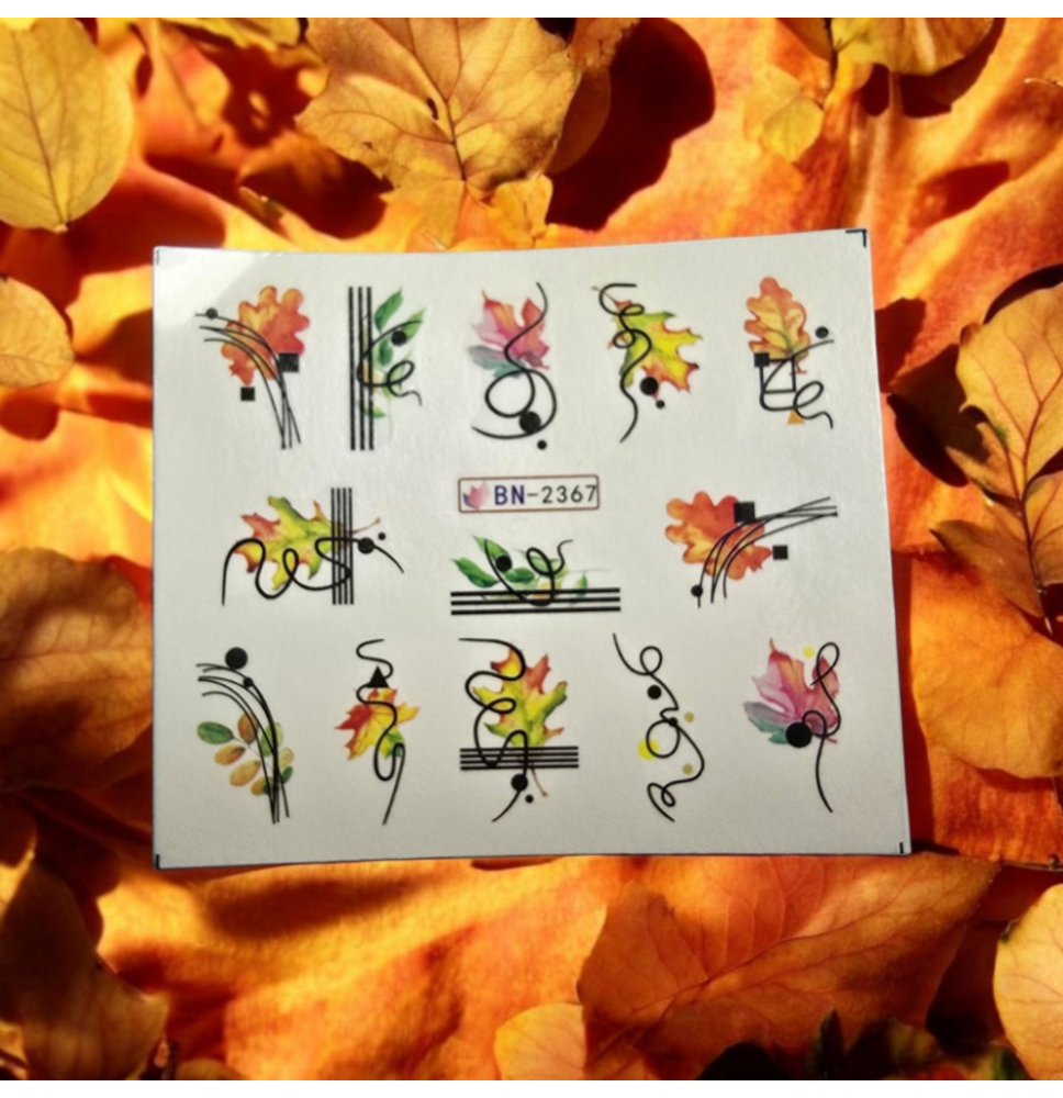 Vodonálepky na nechty jeseň BN-2367