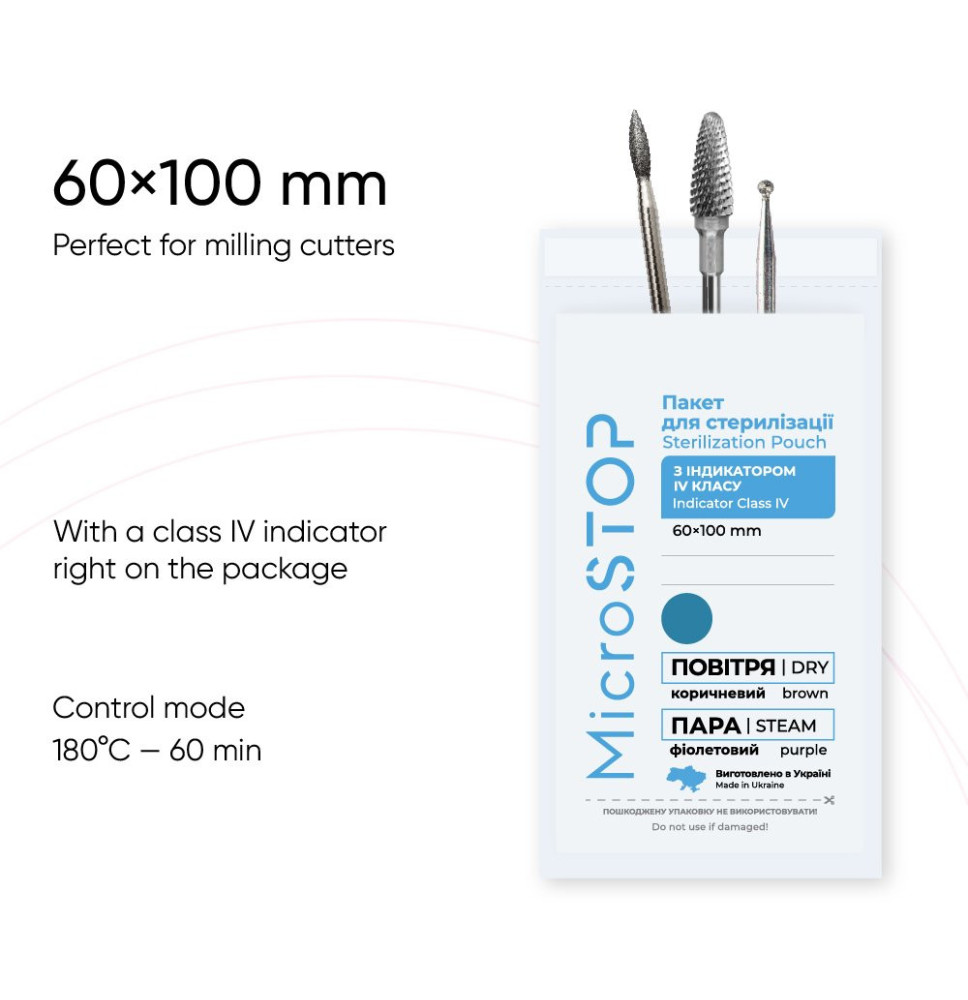 Microstop Sterilizačné-kraftové sáčky Prozori 60x100mmv 100ks