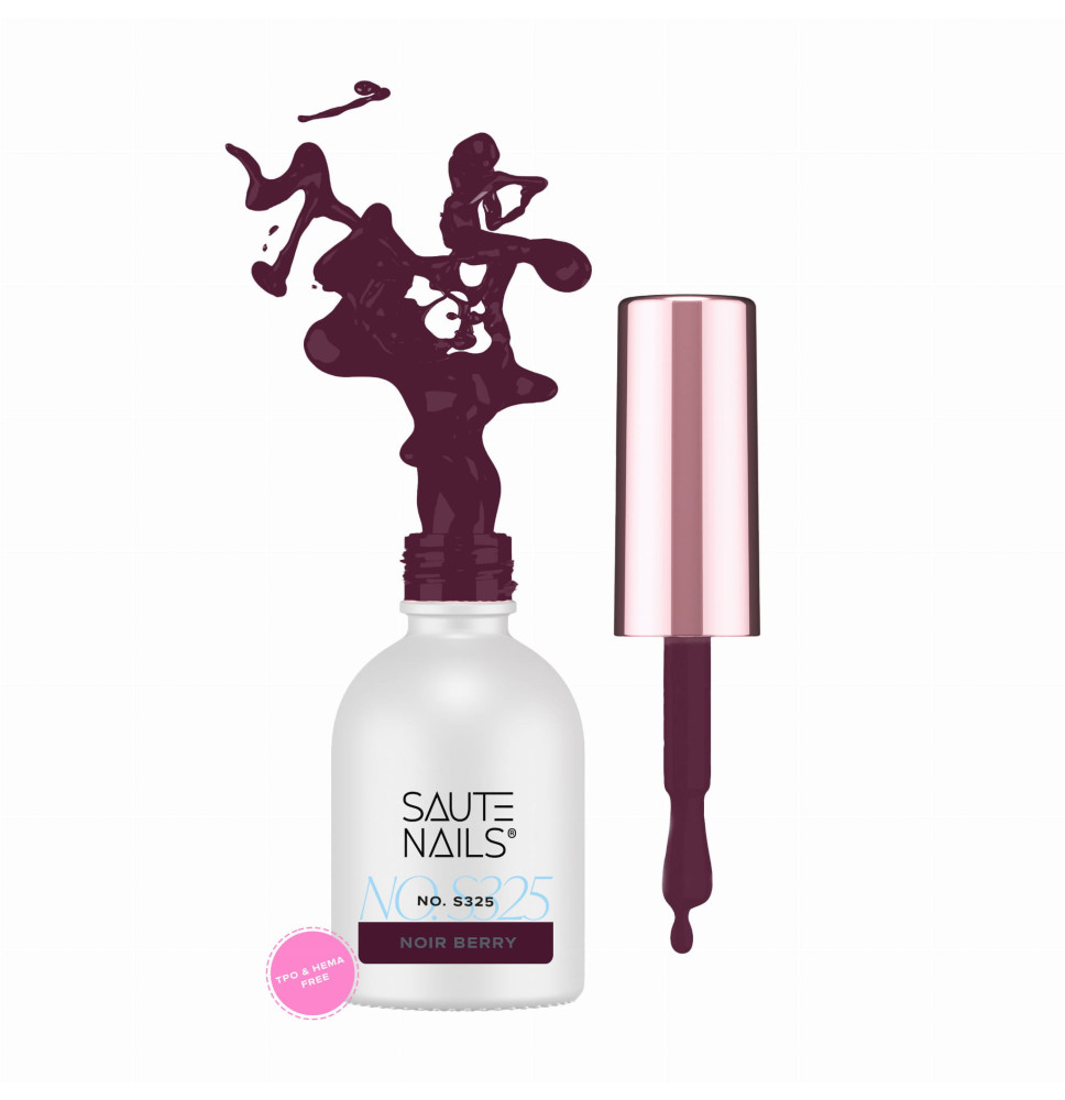 Gél lak na nechty Saute Nails S325 Noir Berry 8ml