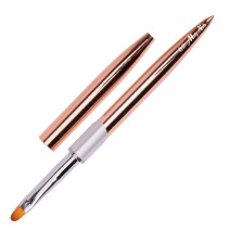 Molly Nails štetec na gél zlatý oválny č. 6