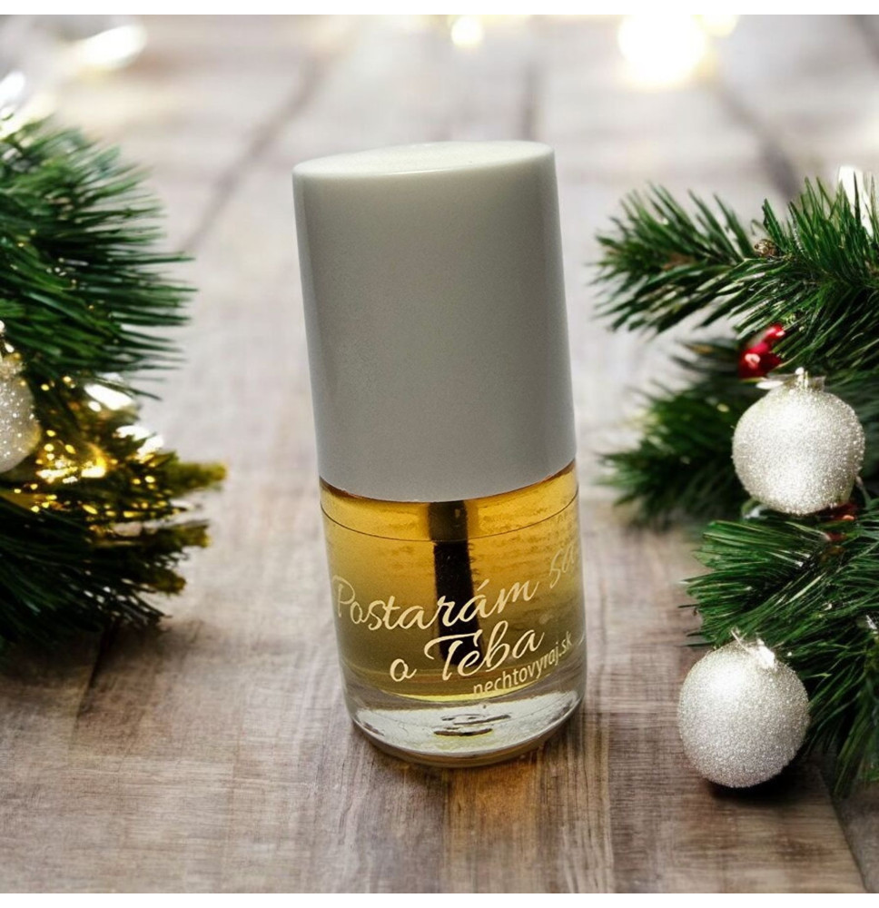Vianočný výživný olejček na nechty s vôňou škorice 5 ml – Postarám sa o Teba
