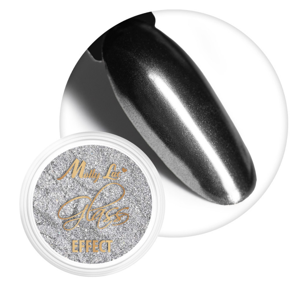 Pigmentový prášok Glass effekt Silver 2