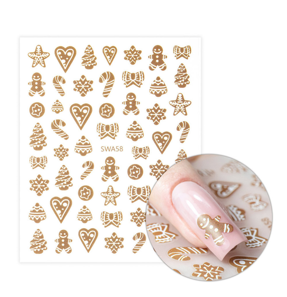 Molly Nails samolepiace vianočné nálepky na nechty SWA58