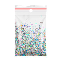 Ozdoby na nechty Confetti Dots č. 1 – strieborné holografické konfety 5 g