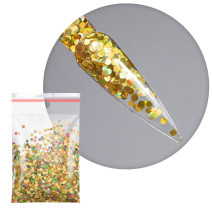 Ozdoby na nechty Confetti Dots č. 2 – zlaté konfety 5 g